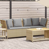 vidaXL Tuinbank met kussens poly rattan zwart
