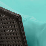 vidaXL Tuinbank met kussens poly rattan zwart