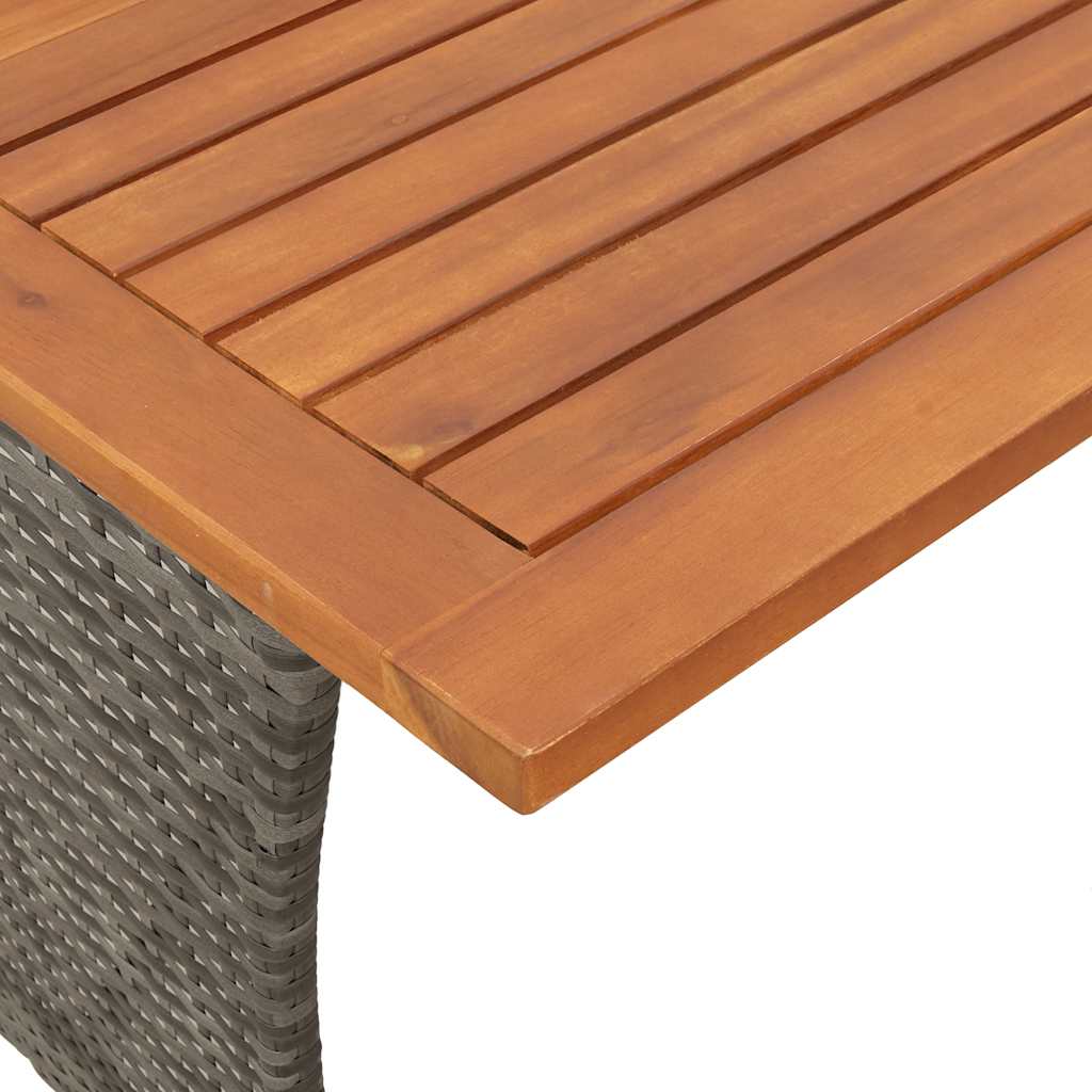 vidaXL 3-delige Tuinset met kussens poly rattan zwart