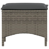 vidaXL 3-delige Tuinset met kussens poly rattan zwart