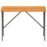 vidaXL Tuintafel met acaciahouten blad 105x75x72 cm poly rattan zwart