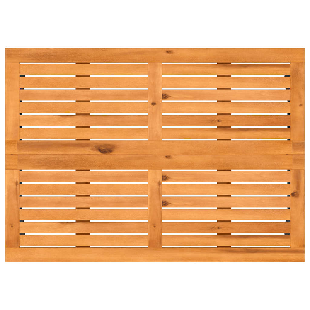 vidaXL Tuintafel met acaciahouten blad 105x75x72 cm poly rattan zwart