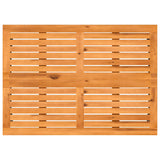 vidaXL Tuintafel met acaciahouten blad 105x75x72 cm poly rattan zwart