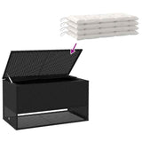vidaXL Opbergbox voor buiten 100x55x55,5 cm poly rattan zwart