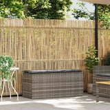 vidaXL Tuinbank met kussen 110x40x44 cm poly rattan zwart