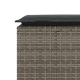 vidaXL Tuinbank met kussen 110x40x44 cm poly rattan zwart