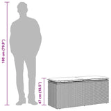 vidaXL Tuinbank met kussen 110x40x44 cm poly rattan zwart