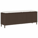 vidaXL Tuinbank met kussen 110x30x40,5 cm poly rattan zwart