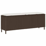 vidaXL Tuinbank met kussen 110x30x40,5 cm poly rattan zwart