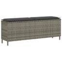 vidaXL Tuinbank met kussen 110x30x40,5 cm poly rattan zwart