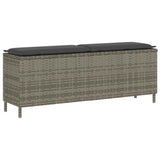 vidaXL Tuinbank met kussen 110x30x40,5 cm poly rattan zwart