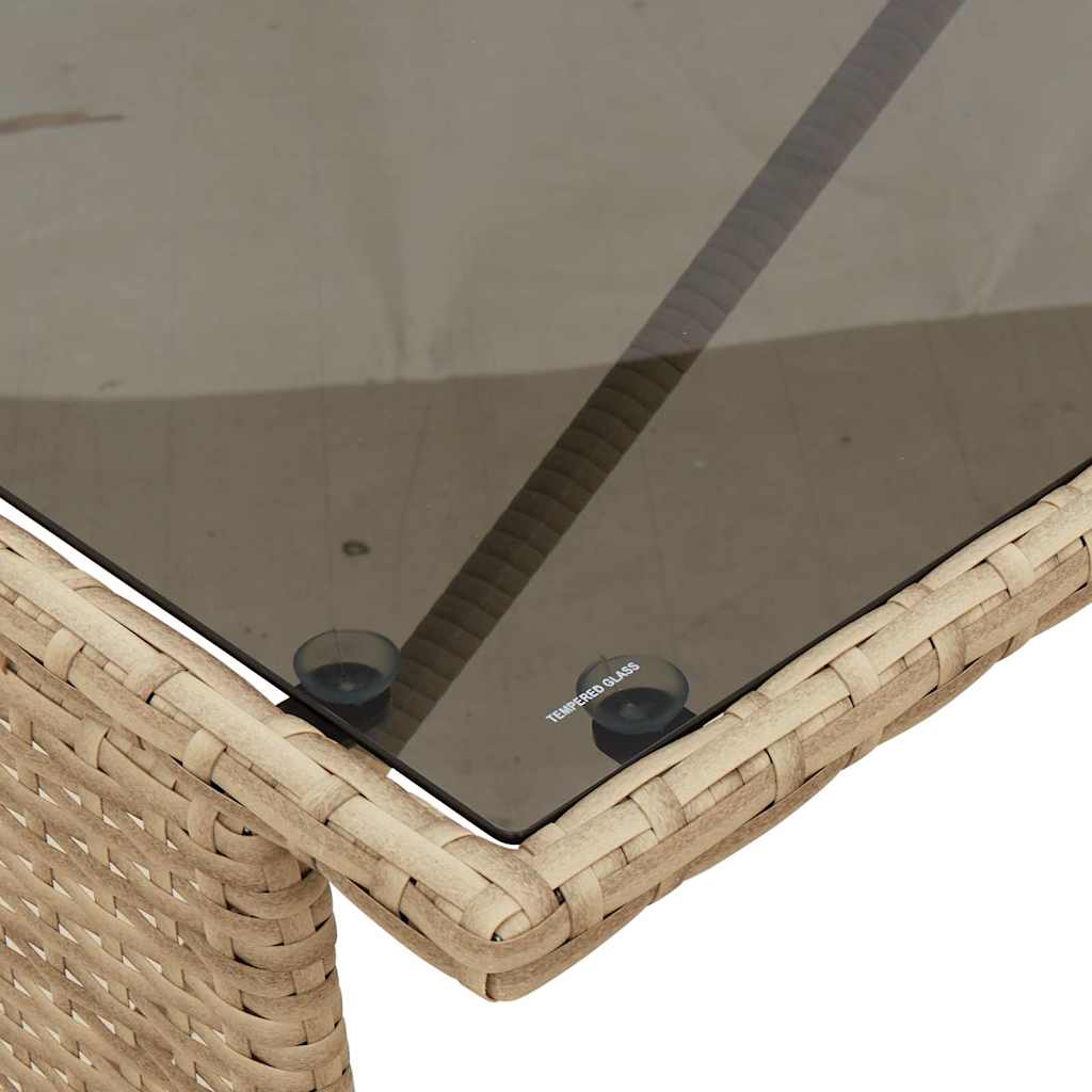 vidaXL 3-delige Tuinset met kussens poly rattan zwart
