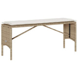 vidaXL 3-delige Tuinset met kussens poly rattan zwart