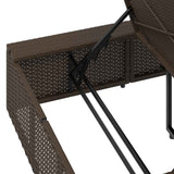 vidaXL Ligbed met zwevend kussen poly rattan zwart