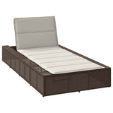 vidaXL Ligbed met zwevend kussen poly rattan zwart