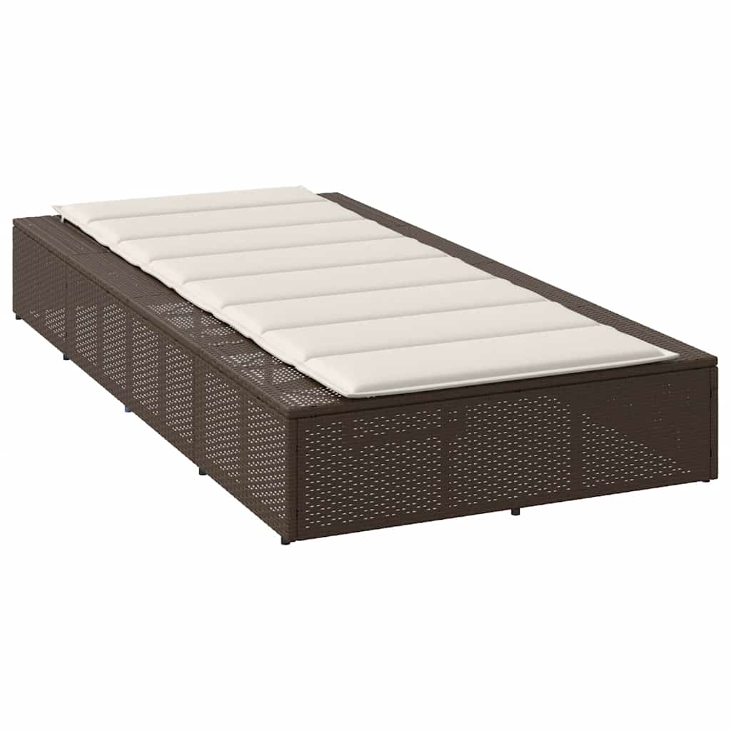 vidaXL Ligbed met zwevend kussen poly rattan zwart
