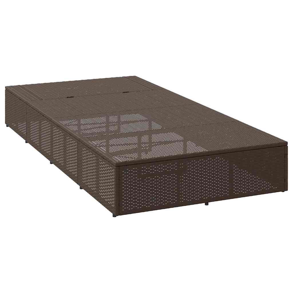 vidaXL Ligbed met zwevend kussen poly rattan zwart