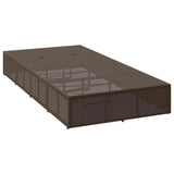 vidaXL Ligbed met zwevend kussen poly rattan zwart