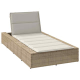 vidaXL Ligbed met zwevend kussen poly rattan zwart