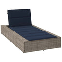 vidaXL Ligbed met zwevend kussen poly rattan zwart