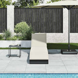 vidaXL Folding Sun Lounger with Cushion Storage Poly Rattan Black