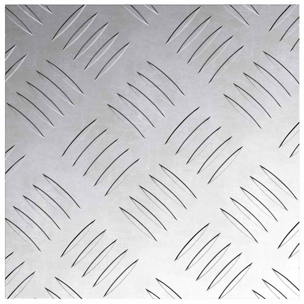 vidaXL Trap Tread Vierkant 2 pcs Zilver 20 x 20 cm Aluminium