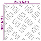 vidaXL Trap Tread Vierkant 2 pcs Zilver 20 x 20 cm Aluminium