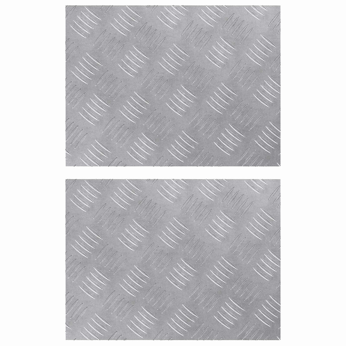 vidaXL Trap Tread Vierkant 2 pcs Zilver 20 x 20 cm Aluminium