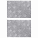 vidaXL Trap Tread Vierkant 2 pcs Zilver 20 x 20 cm Aluminium