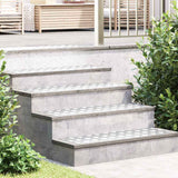 vidaXL Trap Tread Vierkant 2 pcs Zilver 20 x 20 cm Aluminium