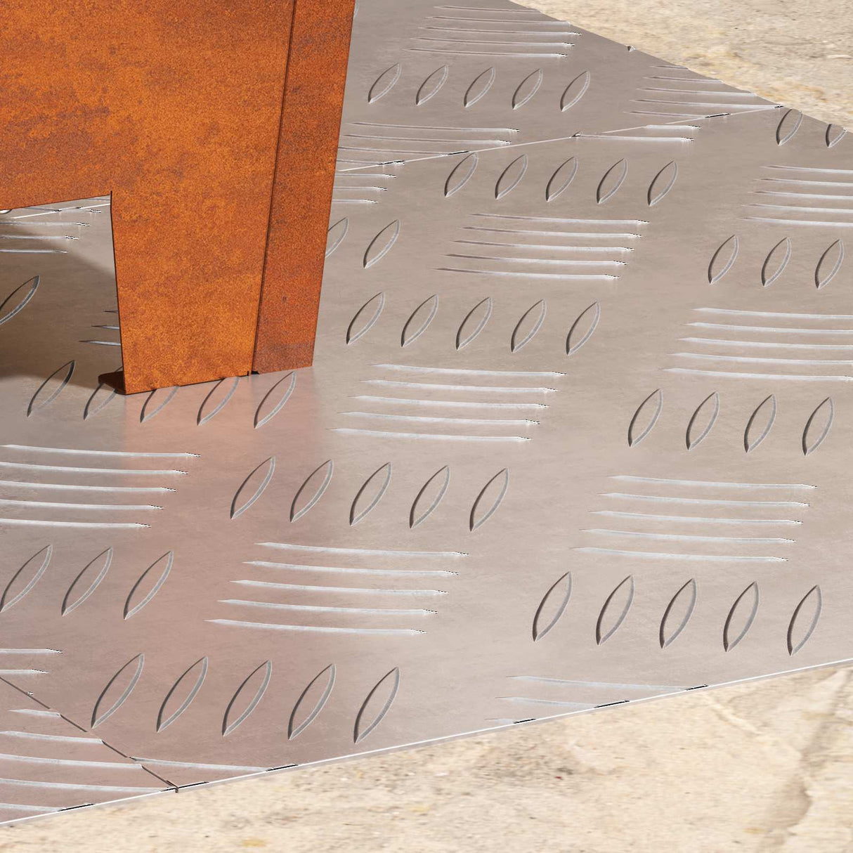 vidaXL Trap Tread Vierkant 2 pcs Zilver 20 x 20 cm Aluminium