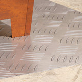 vidaXL Trap Tread Vierkant 2 pcs Zilver 20 x 20 cm Aluminium