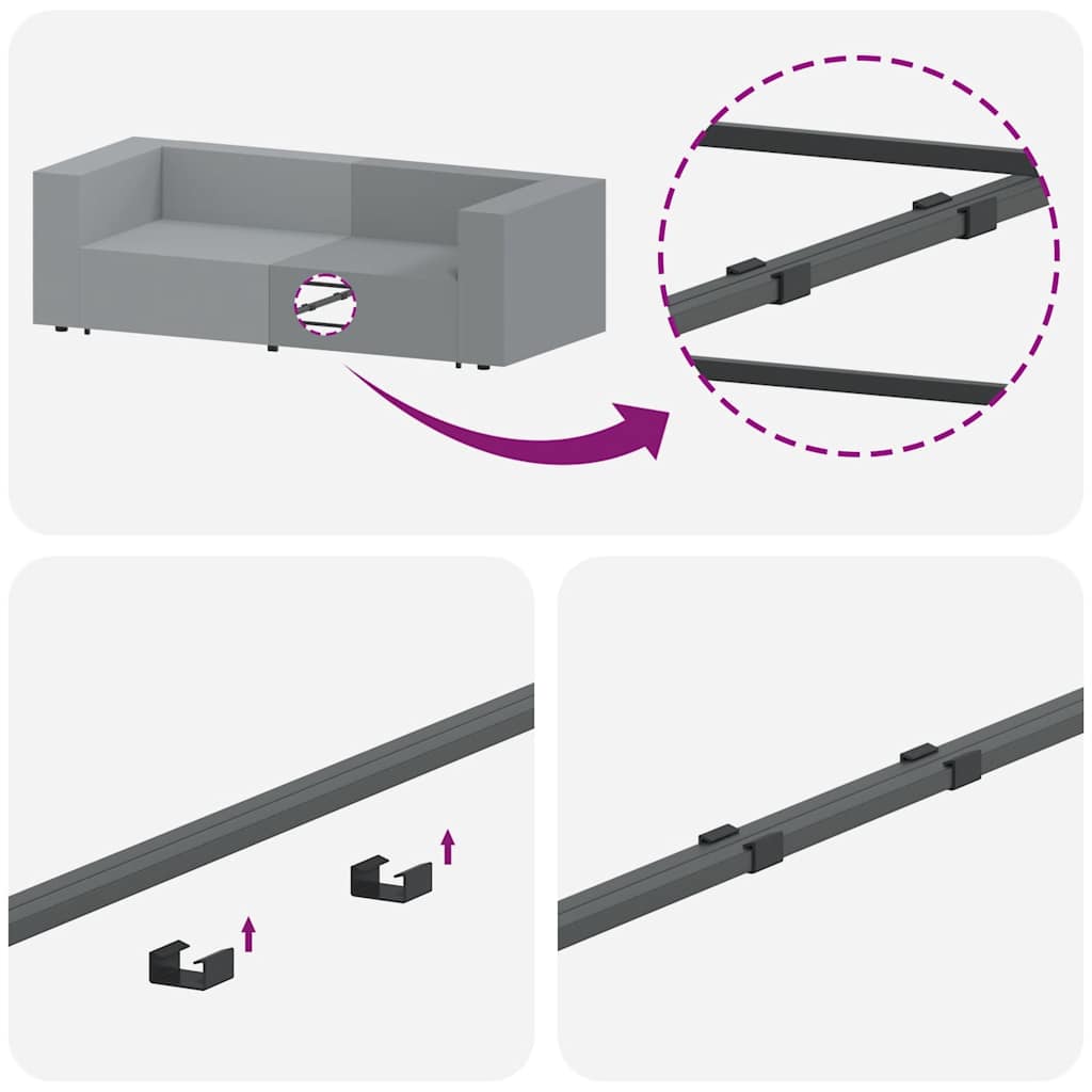 vidaXL Modulaire bank Armleuning eindmodule met kussens 100 cm