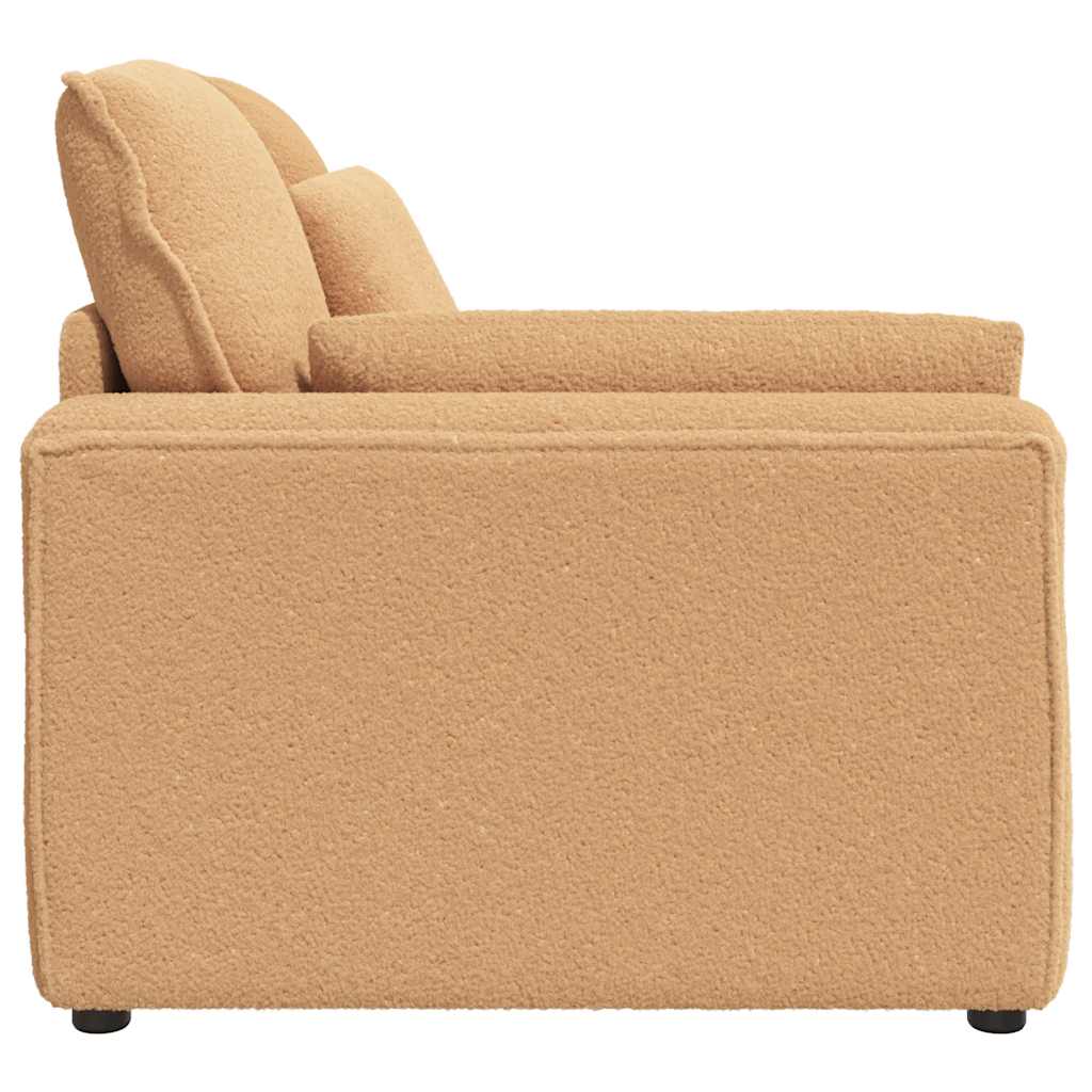 vidaXL Modulaire bank Armleuning eindmodule met kussens 100 cm beige