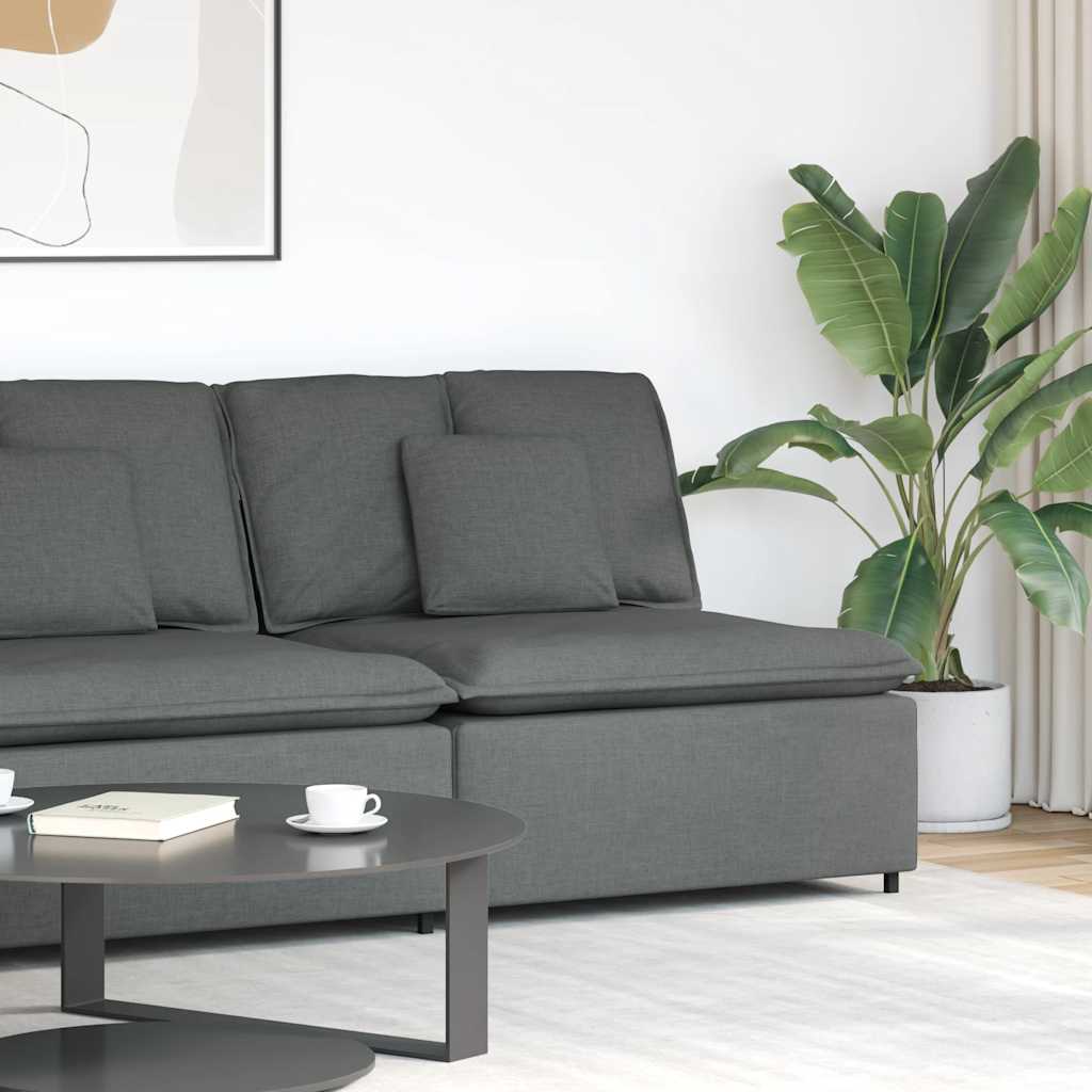 vidaXL Banque modulaire module intermédiaire avec coussins 100 cm grilles de don