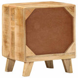 vidaXL Nachtkastje 40x32x46 cm massief ruw mangohout