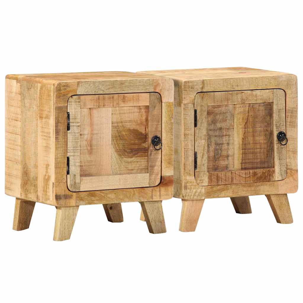 vidaXL Nachtkastje 40x32x46 cm massief ruw mangohout