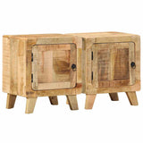 vidaXL Nachtkastje 40x32x46 cm massief ruw mangohout
