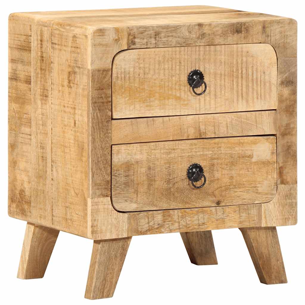 vidaXL Bedside Cabinet 40x32x46 cm Solid Rough Mango Wood