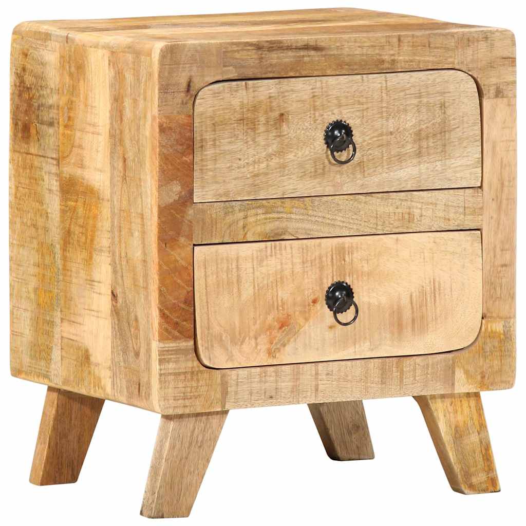 vidaXL Bedside Cabinet 40x32x46 cm Solid Rough Mango Wood