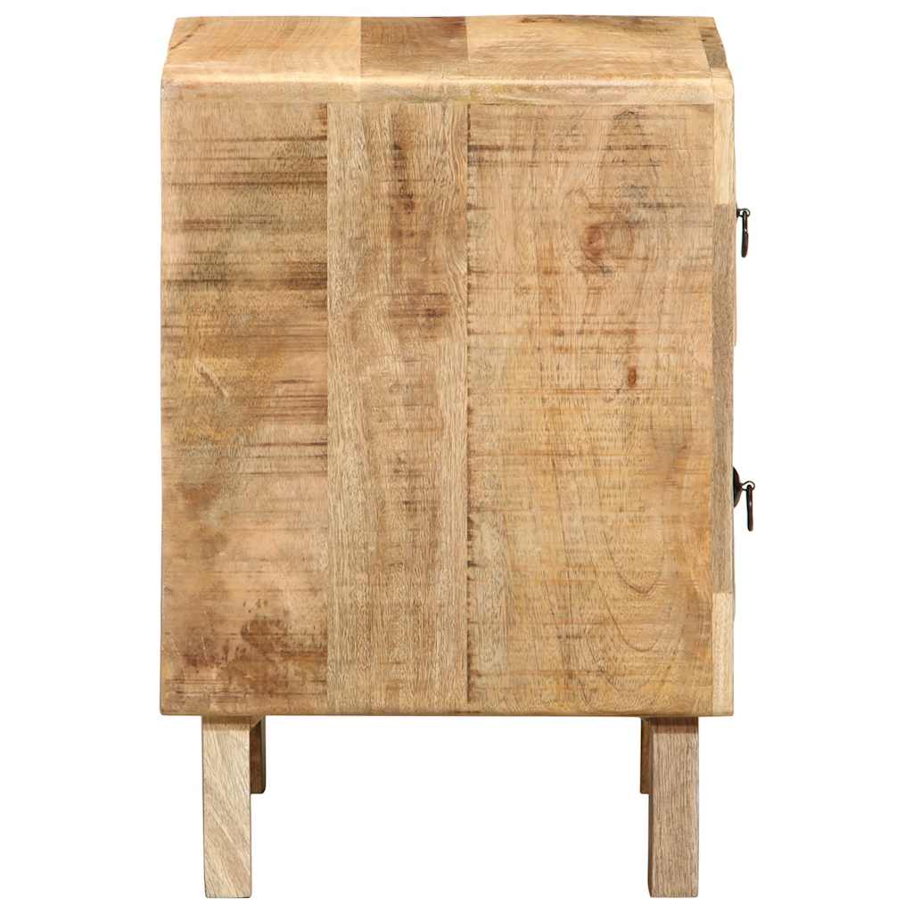 vidaXL Bedside Cabinet 40x32x46 cm Solid Rough Mango Wood