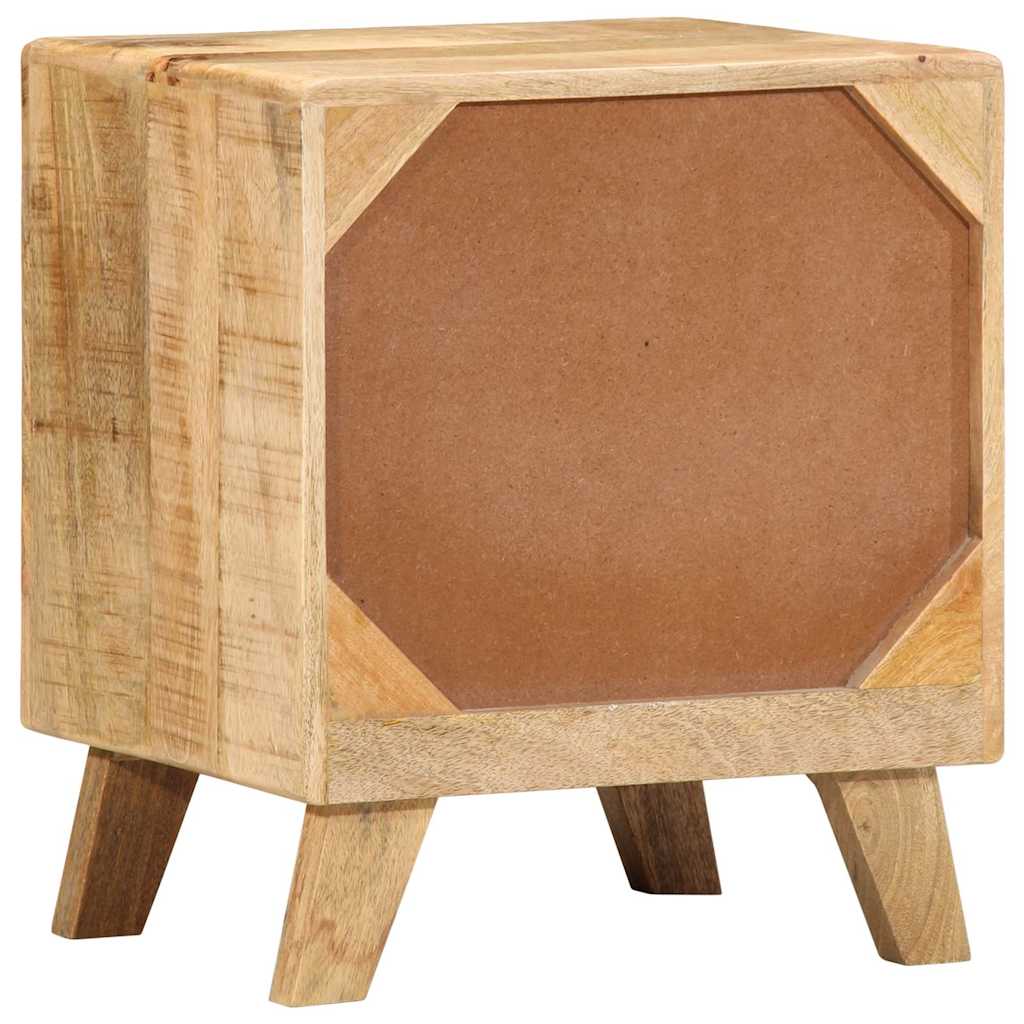 vidaXL Bedside Cabinet 40x32x46 cm Solid Rough Mango Wood