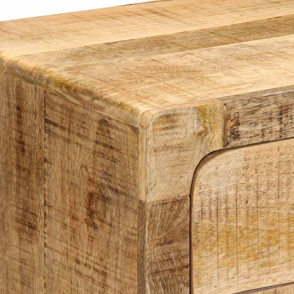vidaXL Bedside Cabinet 40x32x46 cm Solid Rough Mango Wood