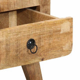 vidaXL Bedside Cabinet 40x32x46 cm Solid Rough Mango Wood
