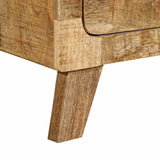 vidaXL Bedside Cabinet 40x32x46 cm Solid Rough Mango Wood