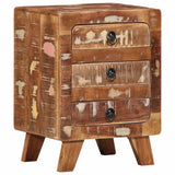 vidaXL Nachtkastje 37x32x50 cm massief ruw mangohout