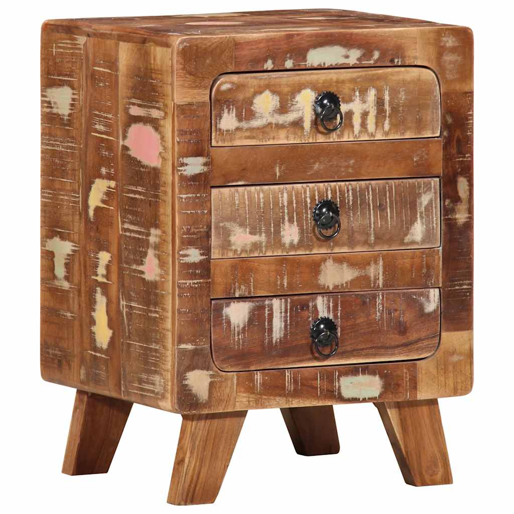 vidaXL Nachtkastje 37x32x50 cm massief ruw mangohout