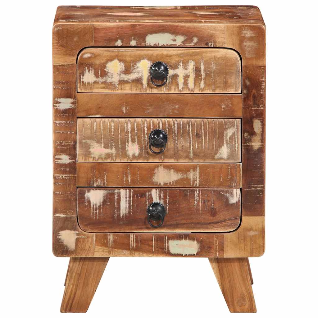 vidaXL Nachtkastje 37x32x50 cm massief ruw mangohout