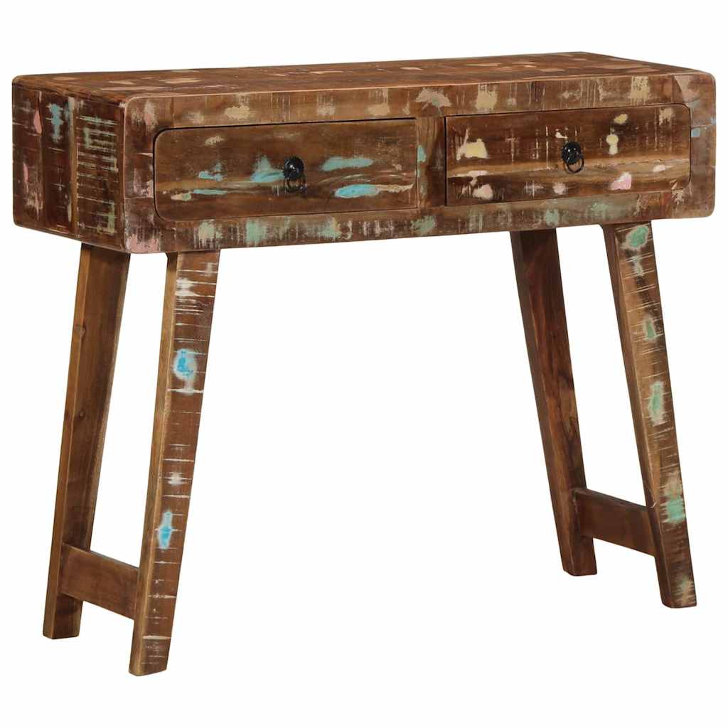 vidaXL Wandtafel 90x32x75 cm massief gerecycled hout