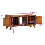 vidaXL Tv-meubel 105x46x32 cm massief ruw mangohout